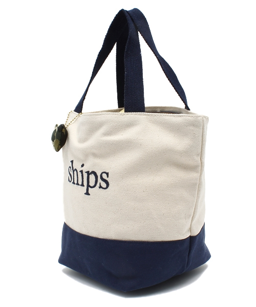 SHIPS for women（シップスフォーウィメン）の「バイカラー エコバッグ(S)（エコバッグ/サブバッグ・レディース・ネイビー/ブラック/イエロー/オリーブ/ダークグレー/ライトオリーブ/コバルトブルー・ONE SIZE）」の9枚目の写真