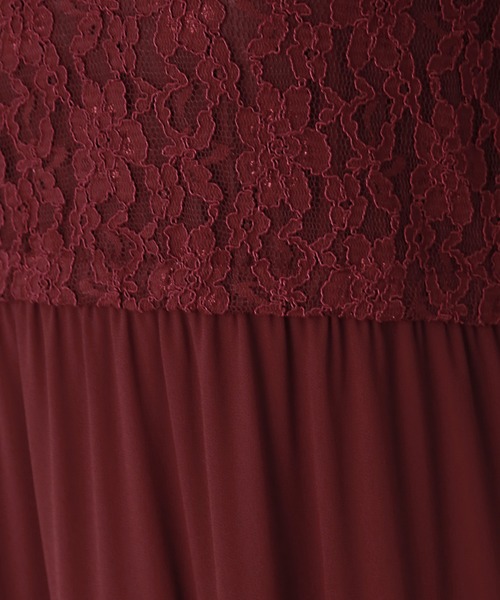 MARLENE JOBERT（マルレーヌ　ジョベル）の「ティアードレース切り替えドレスワンピース（ドレス・レディース・チャコールグレー/ブラック/ボルドー・LL/M/L）」の4枚目の写真