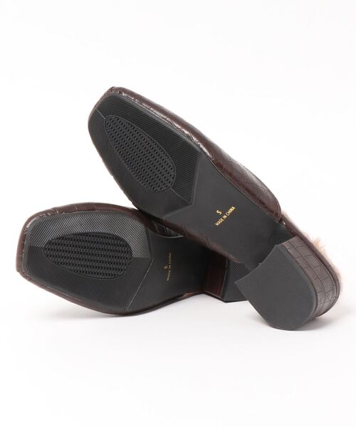 KOBE LETTUCE（コウベレタス）の「[スムース/クロコダイル型押し]スクエアトゥファーミュール（その他シューズ・レディース・ベージュ系その他/ブラック/ブラウン系その他2/ブラウン系その他/グレー系その他/ホワイト系その他・S/LL/M/L）」の7枚目の写真