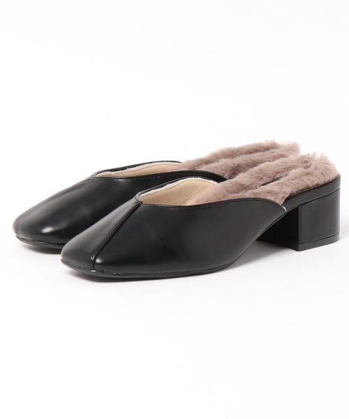 KOBE LETTUCE（コウベレタス）の「[スムース/クロコダイル型押し]スクエアトゥファーミュール（その他シューズ・レディース・ベージュ系その他/ブラック/ブラウン系その他2/ブラウン系その他/グレー系その他/ホワイト系その他・S/LL/M/L）」の9枚目の写真