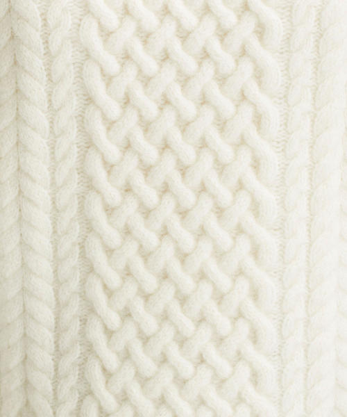 green label relaxing（グリーンレーベルリラクシング）の「[ ハミルトン ] HAMILTON SC アラン クルーネック ニット（ニット/セーター・レディース・ライトグレー/ライム/オフホワイト/ライラック/ネイビー・FREE）」の6枚目の写真