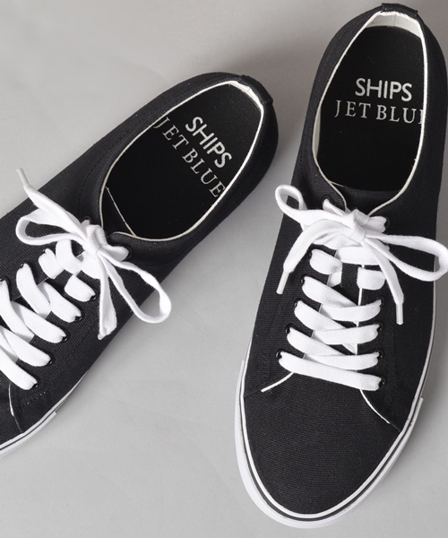SHIPS JET BLUE（シップスジェットブルー）の「★★JB: キャンバス コートスニーカー■（スニーカー・メンズ・ホワイト/ブラック/ネイビー・27cm/26cm/28cm）」の9枚目の写真
