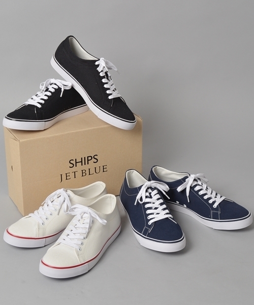 SHIPS JET BLUE（シップスジェットブルー）の「★★JB: キャンバス コートスニーカー■（スニーカー・メンズ・ホワイト/ブラック/ネイビー・27cm/26cm/28cm）」の10枚目の写真