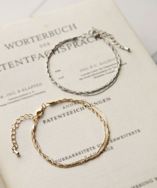 colleca la（コレカラ）の「ミックスチェーンブレスレット（ブレスレット・レディース・シルバー/ゴールド・ﾌﾘ-）」の8枚目の写真