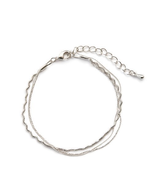 colleca la（コレカラ）の「ミックスチェーンブレスレット（ブレスレット・レディース・シルバー/ゴールド・ﾌﾘ-）」の5枚目の写真