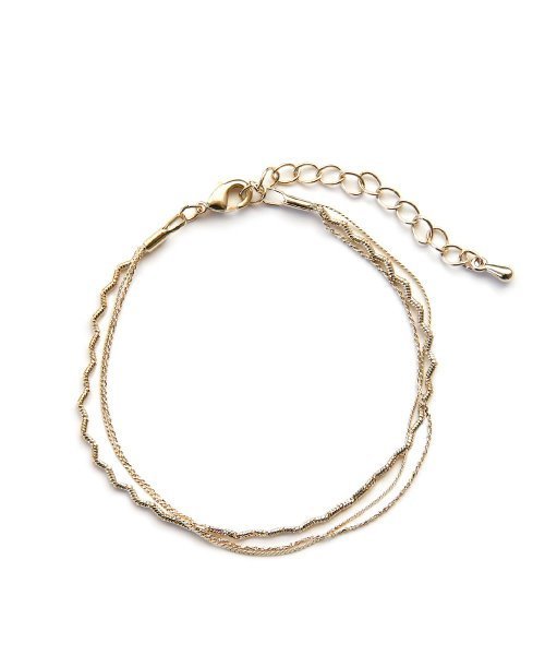 colleca la（コレカラ）の「ミックスチェーンブレスレット（ブレスレット・レディース・シルバー/ゴールド・ﾌﾘ-）」の4枚目の写真