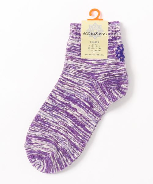 チャイハネ（チャイハネ）の「【チャイハネ】チャクラミドルソックス23～25cm（ソックス/靴下・レディース・ライトブルー/グリーン/パープル/レッド/イエロー/オレンジ/インディゴブルー・FREE）」の4枚目の写真