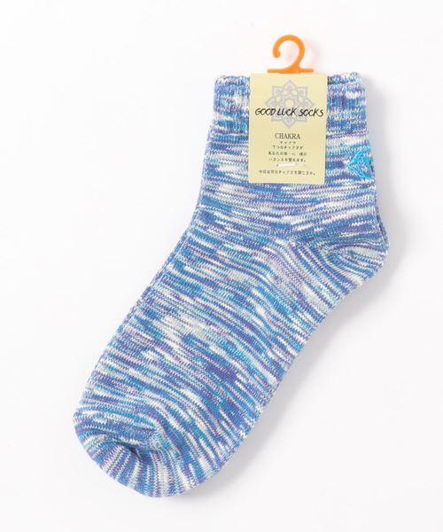 チャイハネ（チャイハネ）の「【チャイハネ】チャクラミドルソックス23～25cm（ソックス/靴下・レディース・ライトブルー/グリーン/パープル/レッド/イエロー/オレンジ/インディゴブルー・FREE）」の3枚目の写真