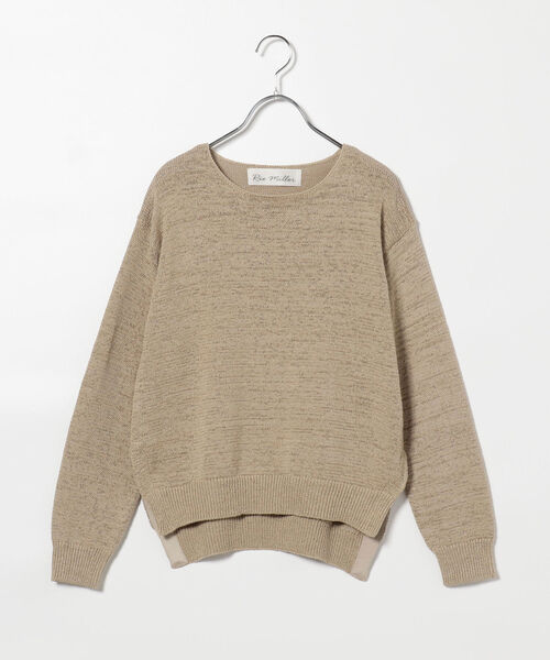 Rie Miller（リエミラー）の「テープヤーンプルオーバーニット（ニット/セーター・レディース・ベージュ/ベビーピンク/ホワイト/イエロー・38）」の3枚目の写真