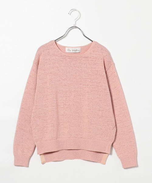 Rie Miller（リエミラー）の「テープヤーンプルオーバーニット（ニット/セーター・レディース・ベージュ/ベビーピンク/ホワイト/イエロー・38）」の4枚目の写真