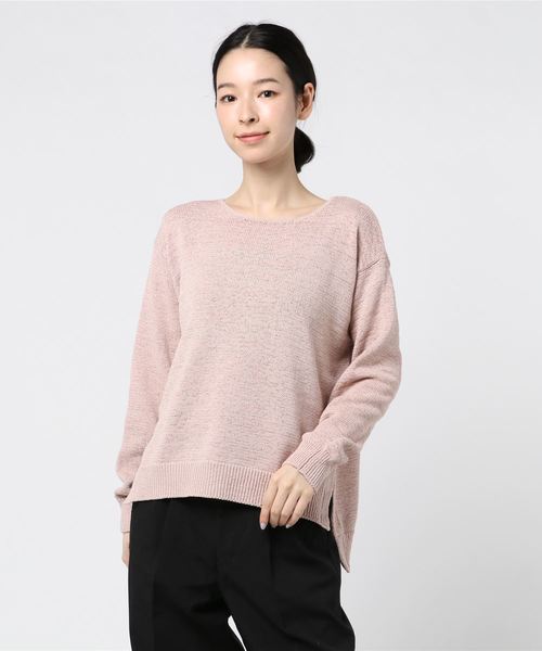 Rie Miller（リエミラー）の「テープヤーンプルオーバーニット（ニット/セーター・レディース・ベージュ/ベビーピンク/ホワイト/イエロー・38）」の7枚目の写真