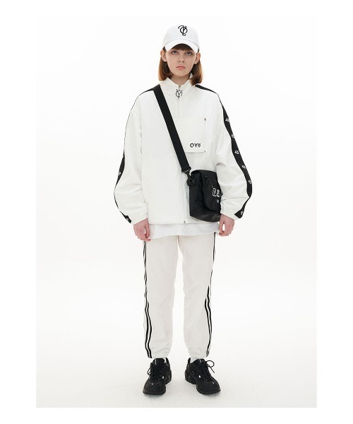 OY(オーワイ)の「『OY/オーワイ』ロゴテープブロックトラックジャケット(ブルゾン・メンズ・ホワイト/ブラック・FREE)」の6枚目の写真