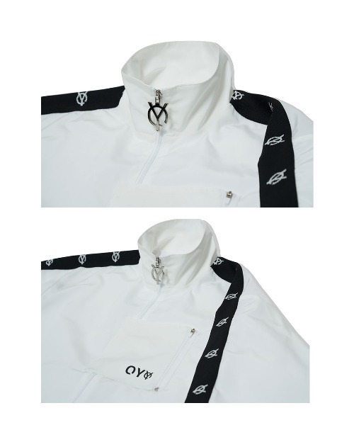 OY(オーワイ)の「『OY/オーワイ』ロゴテープブロックトラックジャケット(ブルゾン・メンズ・ホワイト/ブラック・FREE)」の16枚目の写真