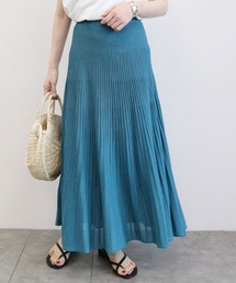 AMERICAN HOLIC | 【2020SS】プリーツ風ニットロングスカート＊(スカート)