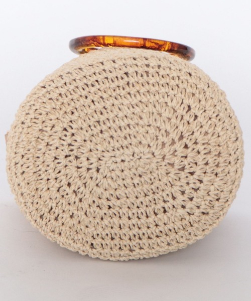 archives(アルシーヴ)の「べっ甲ハンドル雑材バケツショルダー(ショルダーバッグ・レディース・アイボリー/ブラウン・MEDIUM)」の5枚目の写真