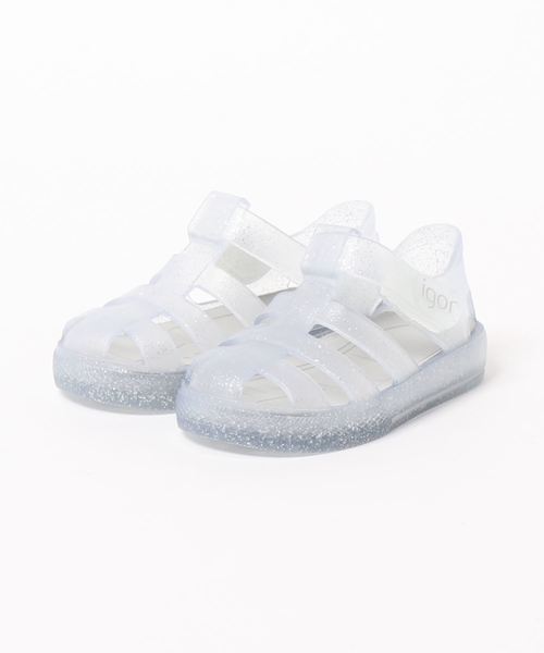 igor(イゴール)の「igor/イゴール/ Kids sandals Kids sandals/キッズサンダル/キラキラサンダル 水遊び/STAR GLITTER(サンダル)」|グレー