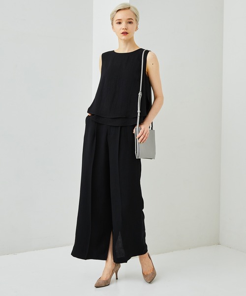 STUDIOUS（ステュディオス）の「【STUDIOUS】リネンライクサイドスリットパンツ（その他パンツ・レディース・ブラック/ベージュ/グリーン・1/2）」の22枚目の写真