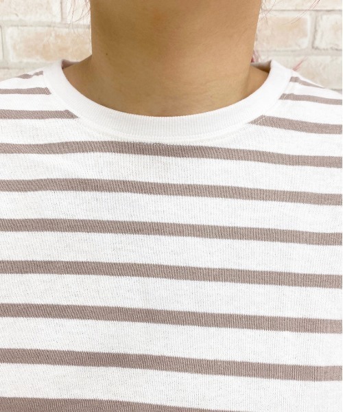 apres jour(アプレジュール)の「ロールアップボーダーT【ZOZOTOWN限定アイテム】(Tシャツ/カットソー・レディース・ライトブルー/ベージュ/オフホワイト・フリー)」の11枚目の写真