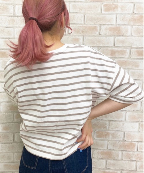 apres jour(アプレジュール)の「ロールアップボーダーT【ZOZOTOWN限定アイテム】(Tシャツ/カットソー・レディース・ライトブルー/ベージュ/オフホワイト・フリー)」の17枚目の写真