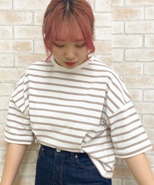 apres jour(アプレジュール)の「ロールアップボーダーT【ZOZOTOWN限定アイテム】(Tシャツ/カットソー・レディース・ライトブルー/ベージュ/オフホワイト・フリー)」の14枚目の写真