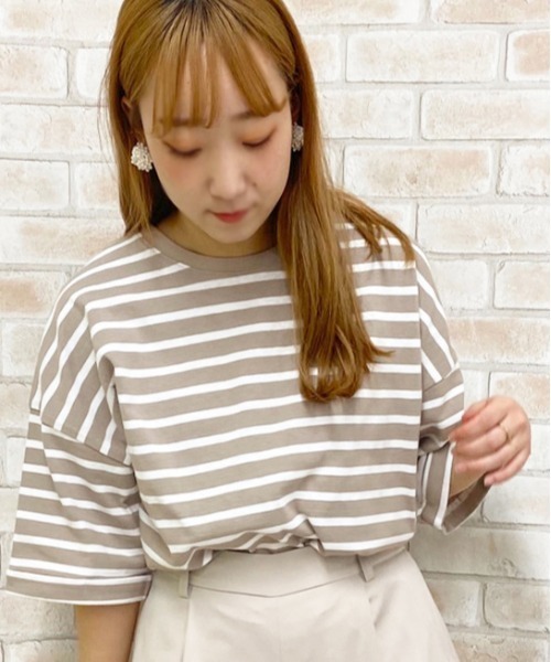 apres jour(アプレジュール)の「ロールアップボーダーT【ZOZOTOWN限定アイテム】(Tシャツ/カットソー・レディース・ライトブルー/ベージュ/オフホワイト・フリー)」の20枚目の写真