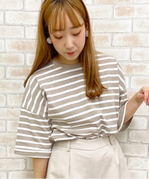 apres jour(アプレジュール)の「ロールアップボーダーT【ZOZOTOWN限定アイテム】(Tシャツ/カットソー・レディース・ライトブルー/ベージュ/オフホワイト・フリー)」の21枚目の写真