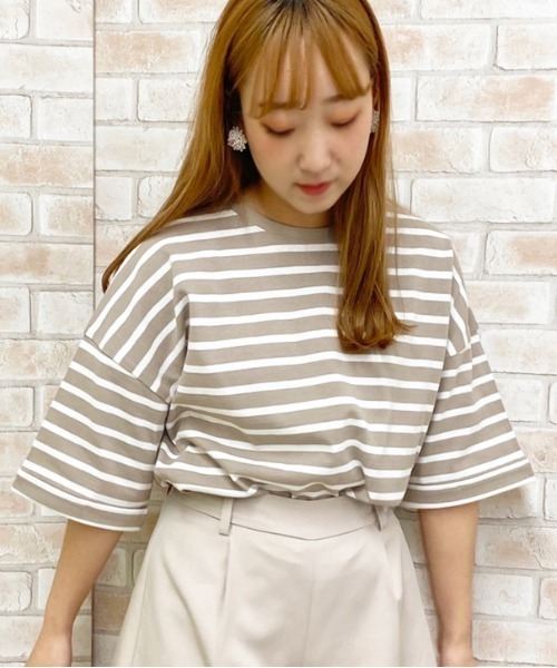 apres jour(アプレジュール)の「ロールアップボーダーT【ZOZOTOWN限定アイテム】(Tシャツ/カットソー・レディース・ライトブルー/ベージュ/オフホワイト・フリー)」の22枚目の写真