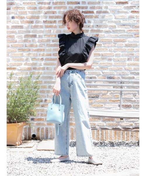 fifth（フィフス）の「スクエアカラー2wayハンドバッグ（ハンドバッグ・レディース・ライトブルー/ブラック/ベージュ・FREE）」の8枚目の写真