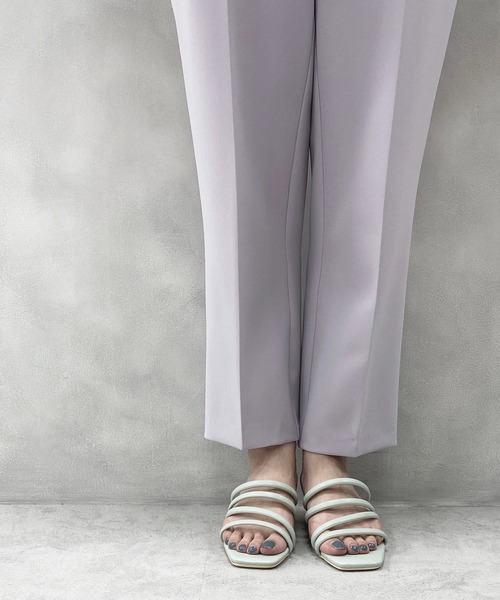 natural couture(ナチュラルクチュール)の「チューブヒモミュールサンダル(サンダル・レディース・ミント/クリア/アイボリー/ピンクゴールド・L/M)」の1枚目の写真