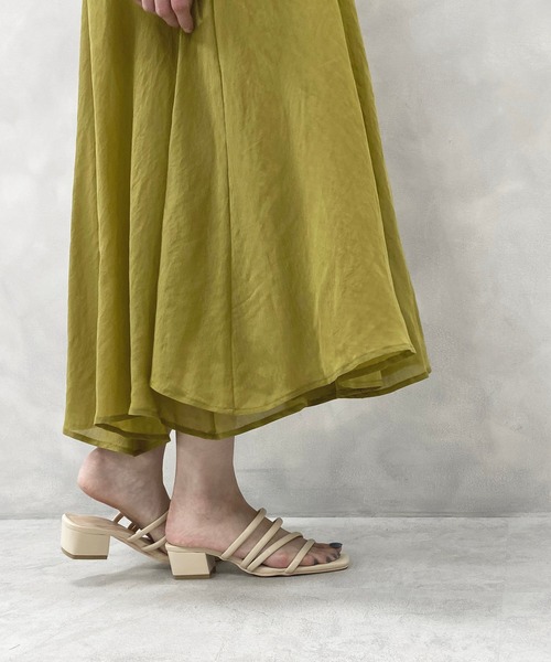 natural couture(ナチュラルクチュール)の「チューブヒモミュールサンダル(サンダル・レディース・ミント/クリア/アイボリー/ピンクゴールド・L/M)」の12枚目の写真