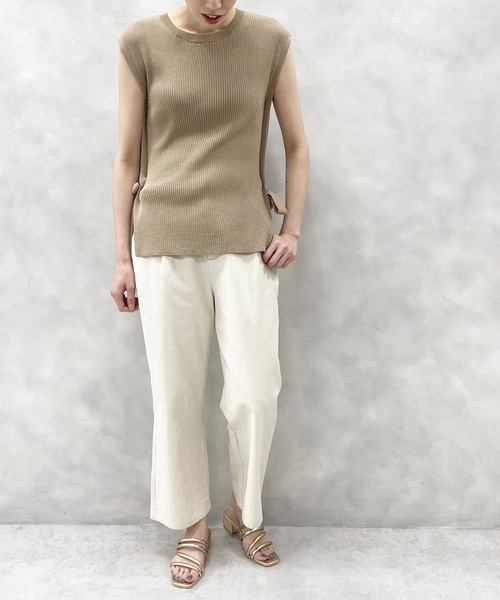 natural couture(ナチュラルクチュール)の「チューブヒモミュールサンダル(サンダル・レディース・ミント/クリア/アイボリー/ピンクゴールド・L/M)」の10枚目の写真