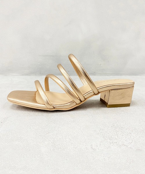 natural couture(ナチュラルクチュール)の「チューブヒモミュールサンダル(サンダル・レディース・ミント/クリア/アイボリー/ピンクゴールド・L/M)」の15枚目の写真