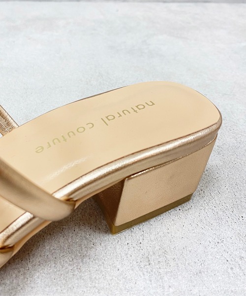 natural couture(ナチュラルクチュール)の「チューブヒモミュールサンダル(サンダル・レディース・ミント/クリア/アイボリー/ピンクゴールド・L/M)」の6枚目の写真