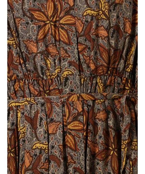 Ungrid（アングリッド）の「バティックプリントガウンワンピース（ワンピース・レディース・ブラック/ベージュ・FREE）」の5枚目の写真