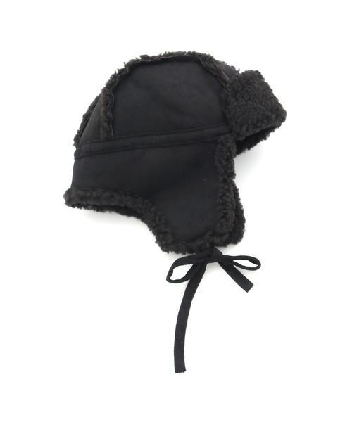 MAKE YOUR DAY（メイクユアデイ）の「ボアパイロットキャップ（キャップ・キッズ・ブラック/ベージュ/ブラウン・46/48/50/52/54/56）」の8枚目の写真