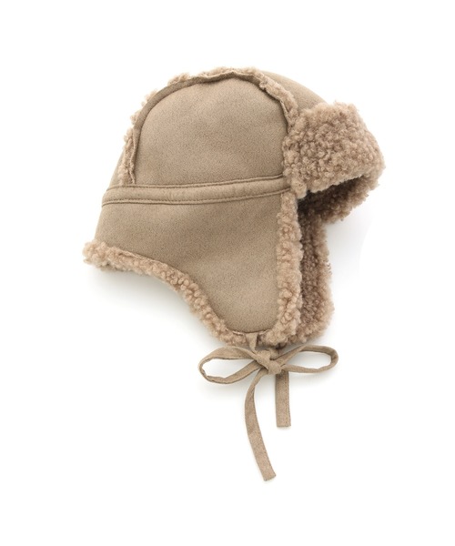 MAKE YOUR DAY（メイクユアデイ）の「ボアパイロットキャップ（キャップ・キッズ・ブラック/ベージュ/ブラウン・46/48/50/52/54/56）」の10枚目の写真