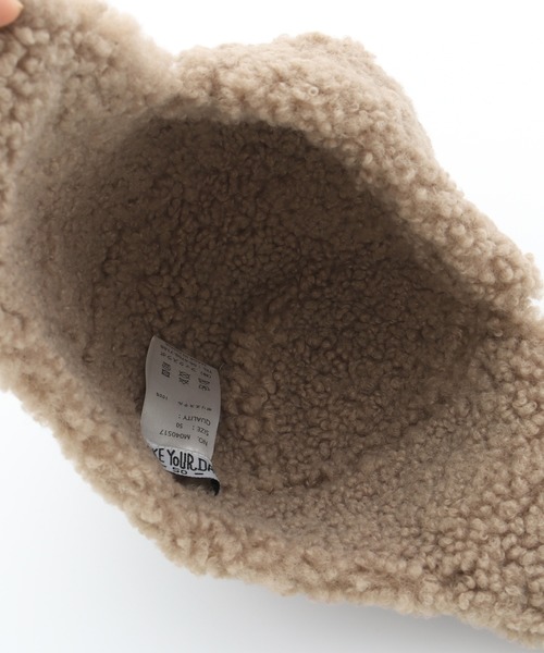 MAKE YOUR DAY（メイクユアデイ）の「ボアパイロットキャップ（キャップ・キッズ・ブラック/ベージュ/ブラウン・46/48/50/52/54/56）」の16枚目の写真