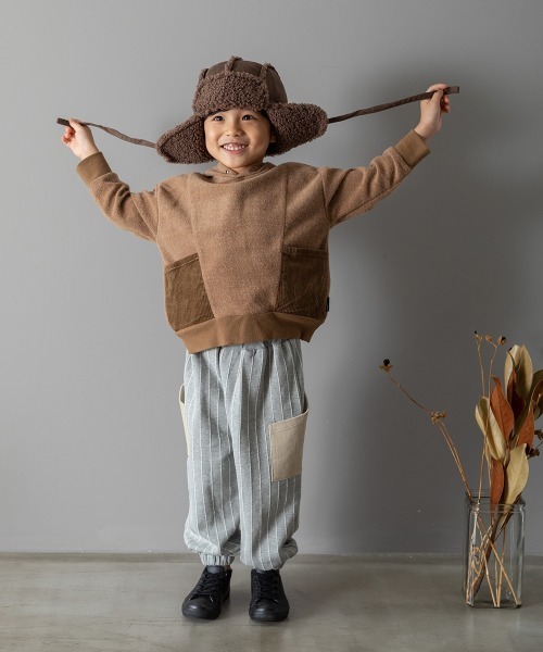 MAKE YOUR DAY（メイクユアデイ）の「ボアパイロットキャップ（キャップ・キッズ・ブラック/ベージュ/ブラウン・46/48/50/52/54/56）」の19枚目の写真