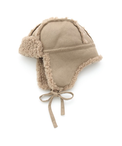 MAKE YOUR DAY（メイクユアデイ）の「ボアパイロットキャップ（キャップ・キッズ・ブラック/ベージュ/ブラウン・46/48/50/52/54/56）」の6枚目の写真