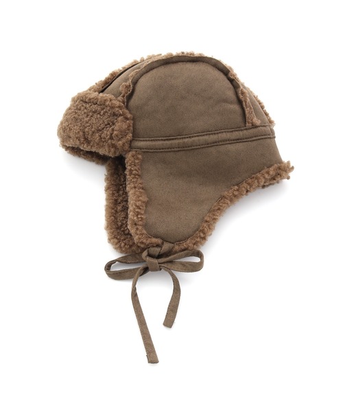 MAKE YOUR DAY（メイクユアデイ）の「ボアパイロットキャップ（キャップ・キッズ・ブラック/ベージュ/ブラウン・46/48/50/52/54/56）」の7枚目の写真