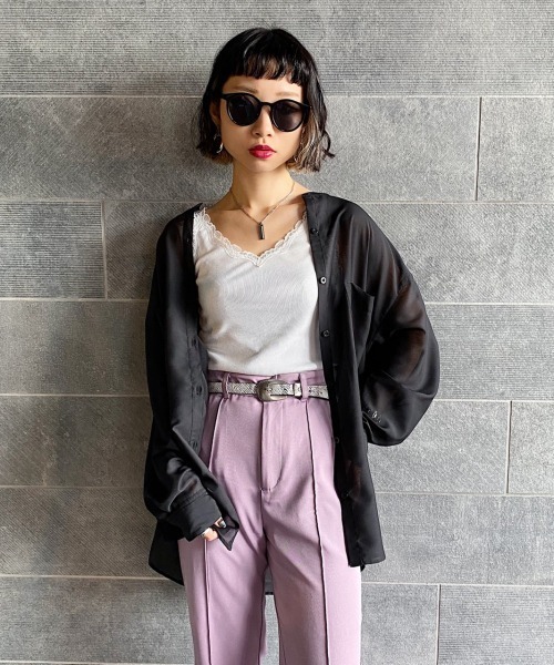 PAGEBOY（ページボーイ）の「2WAYレースキャミソールAW（キャミソール・レディース・ブラック/オフホワイト/ワインレッド/グレイッシュベージュ・FREE）」の7枚目の写真