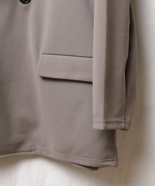 Mag.(マグ)の「梨地ルーズダブルテーラード(テーラードジャケット・メンズ・ブラック/ベージュ/ブラウン/ブルー/グレイッシュベージュ・FREE)」の7枚目の写真