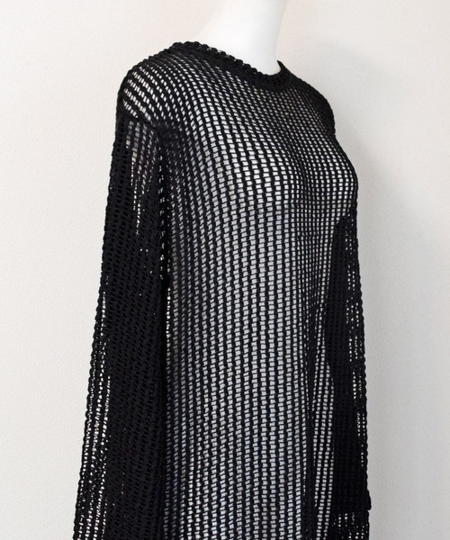 Marient（マリエント）の「シアーメッシュニットOP/ワンピース（ニット/セーター・レディース・ブラック/アイボリー・FREE）」の12枚目の写真