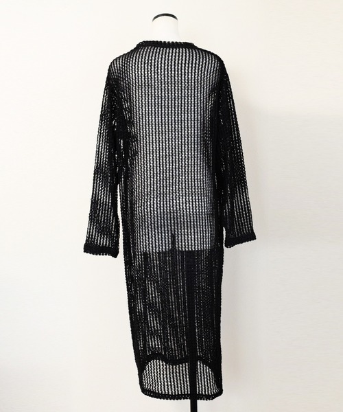 Marient（マリエント）の「シアーメッシュニットOP/ワンピース（ニット/セーター・レディース・ブラック/アイボリー・FREE）」の8枚目の写真