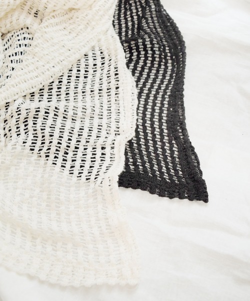 Marient（マリエント）の「シアーメッシュニットOP/ワンピース（ニット/セーター・レディース・ブラック/アイボリー・FREE）」の10枚目の写真