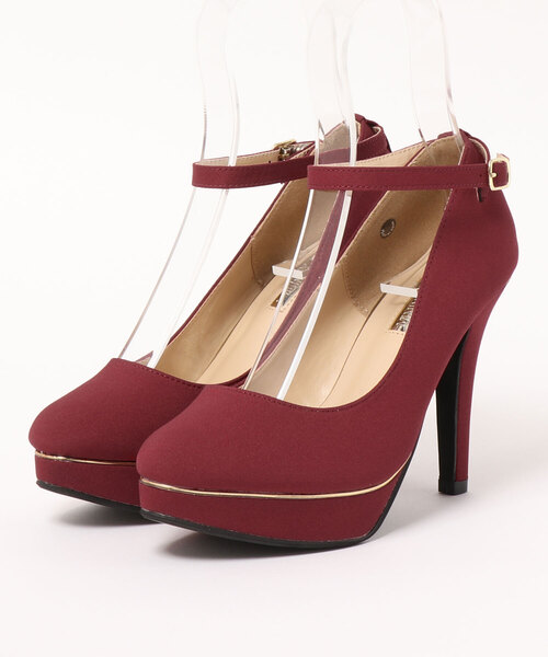 Miminy Piminy（ミミニー ピミニー）の「MiminyPiminy(ミミニーピミニー) ゴールドラインピース付きアンクルストラップ パンプス（パンプス・レディース・ネイビー/ブラック/ワイン/ホワイト/シルバー/ゴールド/ブラック系その他・M/LL/S/L）」の5枚目の写真