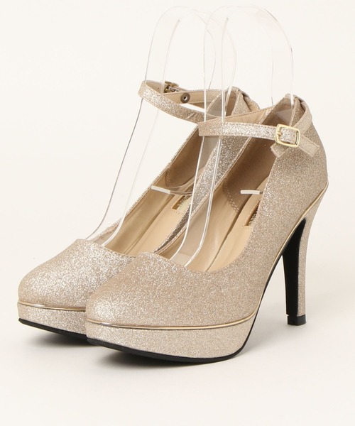 Miminy Piminy（ミミニー ピミニー）の「MiminyPiminy(ミミニーピミニー) ゴールドラインピース付きアンクルストラップ パンプス（パンプス・レディース・ネイビー/ブラック/ワイン/ホワイト/シルバー/ゴールド/ブラック系その他・M/LL/S/L）」の7枚目の写真