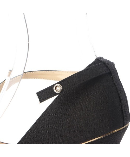 Miminy Piminy（ミミニー ピミニー）の「MiminyPiminy(ミミニーピミニー) ゴールドラインピース付きアンクルストラップ パンプス（パンプス・レディース・ネイビー/ブラック/ワイン/ホワイト/シルバー/ゴールド/ブラック系その他・M/LL/S/L）」の14枚目の写真