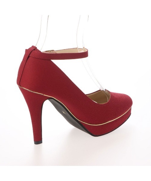 Miminy Piminy（ミミニー ピミニー）の「MiminyPiminy(ミミニーピミニー) ゴールドラインピース付きアンクルストラップ パンプス（パンプス・レディース・ネイビー/ブラック/ワイン/ホワイト/シルバー/ゴールド/ブラック系その他・M/LL/S/L）」の19枚目の写真