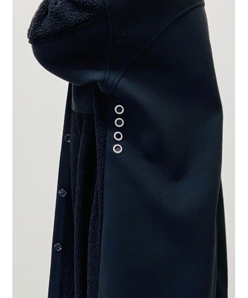 TEVALT（ヴァレット）の「ボア切替え　ロングシャツジャケット（その他アウター・レディース・カーキ/ブラック・38）」の5枚目の写真